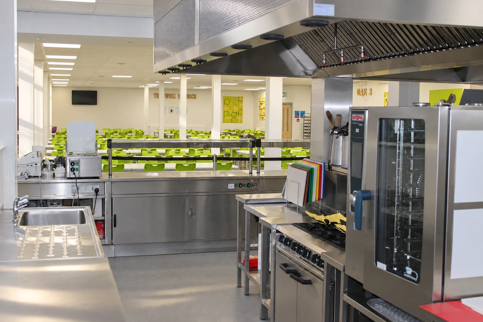 KWA dining hall kitchen and servery