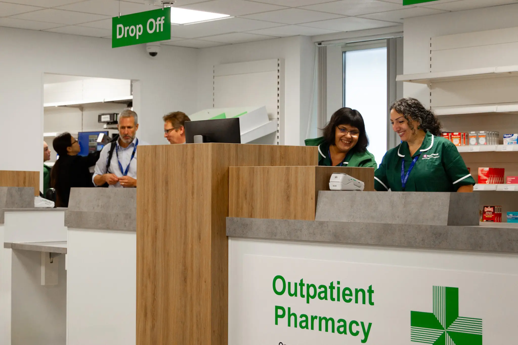 Patient counter at the outpatients pharmacy