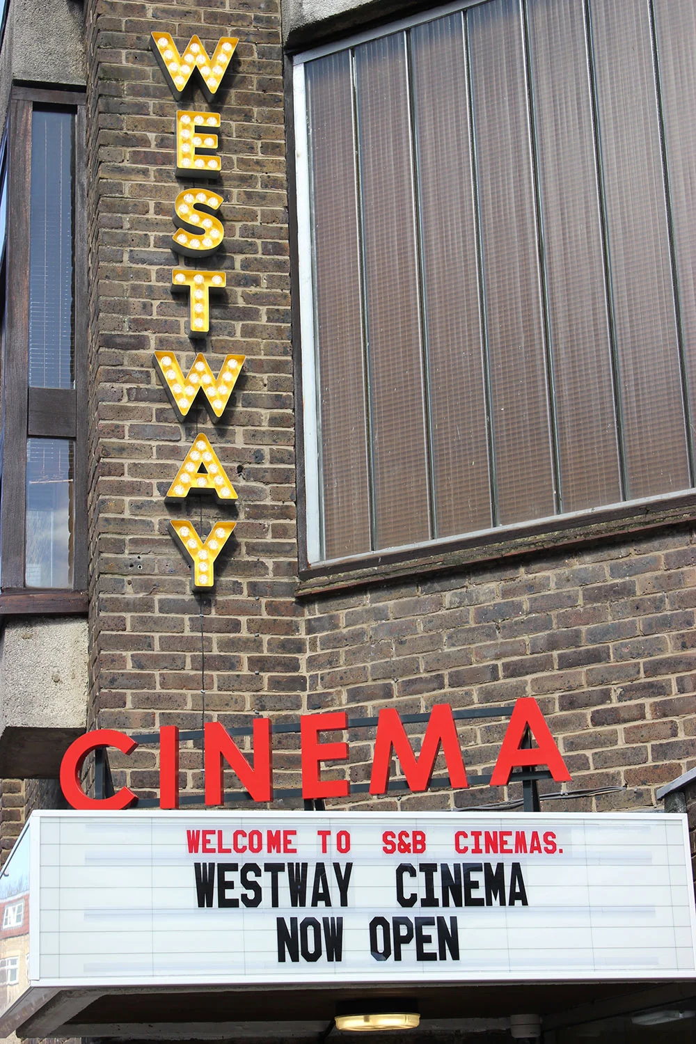 Westway Cinema exterior signage